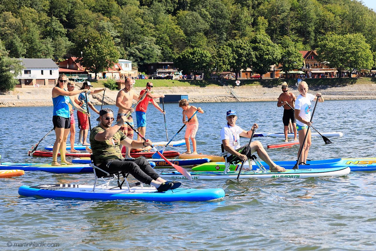 Parapaddleboarding_ společná vyjížďka s Honzou Hermanem