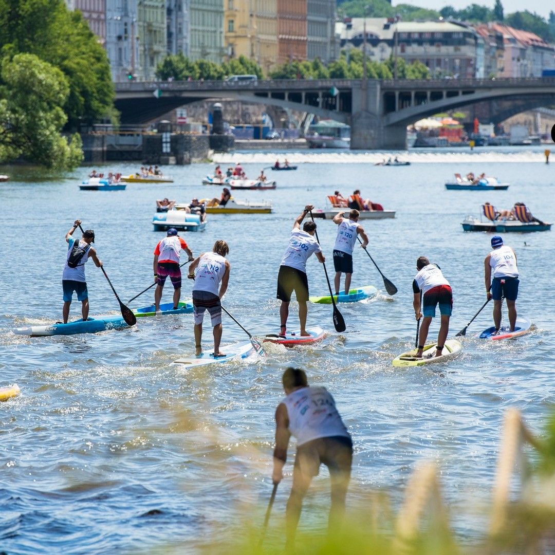 Paddleboardy kolem Střeleckého ostrova