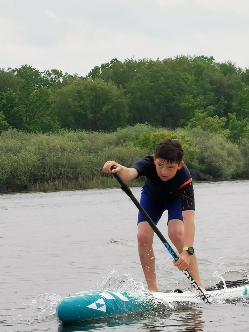 Testování dětského karbonového paddleboardu SIC