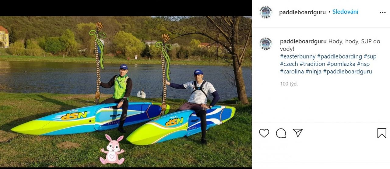 velikonoce na paddleboardu