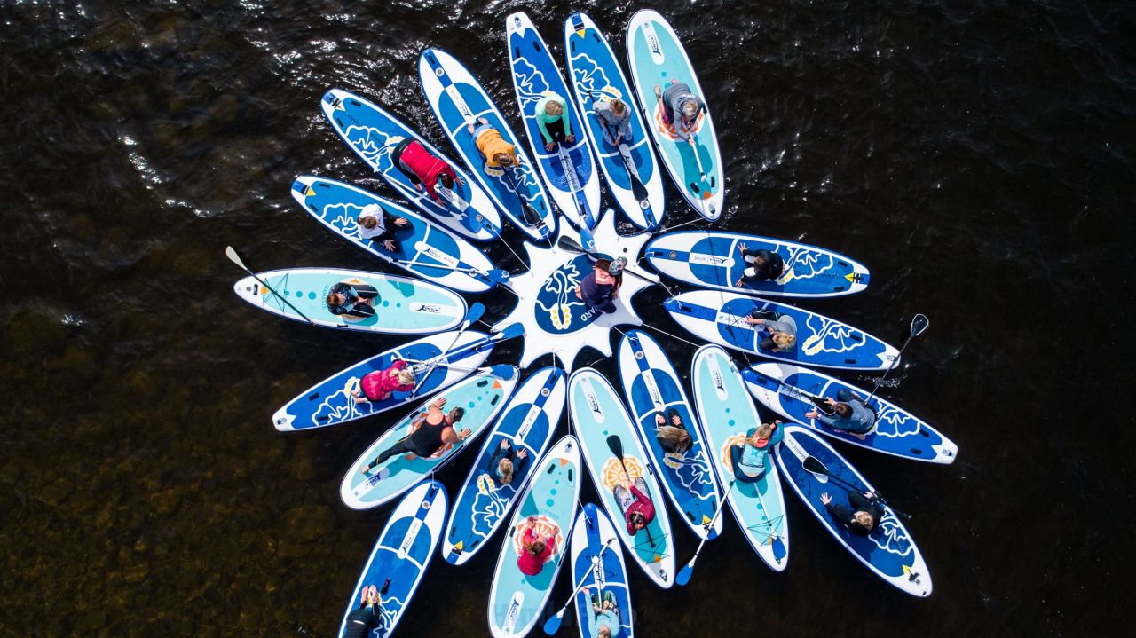 Kona paddleboardy v doku